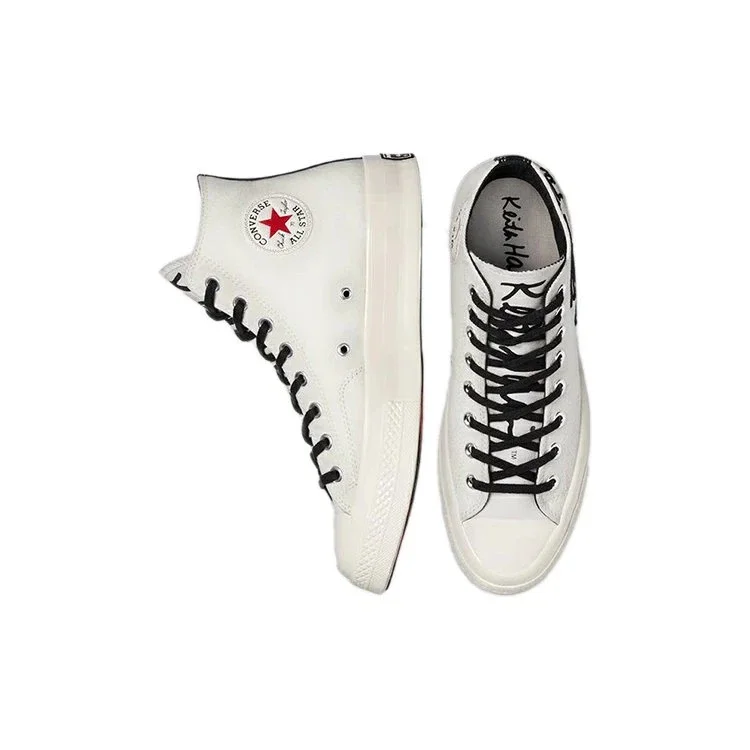 Keith Haring x Converse Chuck 70 High Tops Egret White ”Egret Black Red” Keith Haring x Converse Chuck 70 High Tops Egret White ”Egret Black Red”