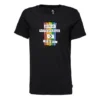 Klassisk Basic Slim Fit-tröja med tryck, kortärmad, svart