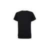 Klassisk Basic Slim Fit-tröja med tryck, kortärmad, svart