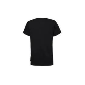 Klassisk Basic Slim Fit-tröja med tryck, kortärmad, svart