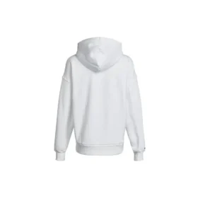 Klassisk logotyp Athleisure Casual Sports Fleecefodrad hoodie Vit