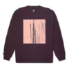 Könsneutralt Converse Shapes Bubble Crewneck-tröja Asiatisk storlek ”Black Currant”