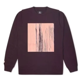 Könsneutralt Converse Shapes Bubble Crewneck-tröja Asiatisk storlek ”Black Currant”
