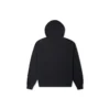 Kontrasterande färger Alfabetbroderad stickad hoodie Svart