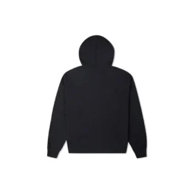 Kontrasterande färger Alfabetbroderad stickad hoodie Svart