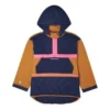 Konvertibel hoodie-klänning i asiatisk storlek ”Navy Tan”