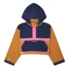 Konvertibel hoodie-klänning i asiatisk storlek ”Navy Tan”