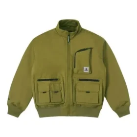 Kort dunjackor Asiatisk storlek ”Olive Green”