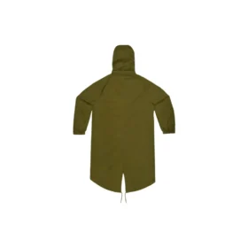 Lång dun-trenchcoat, asiatiska storlekar ”Brown”