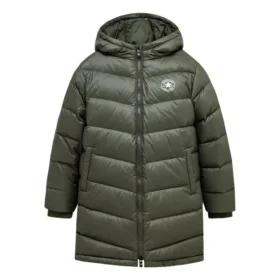 Lång dunjackor i asiatiska storlekar ”Olive Green”