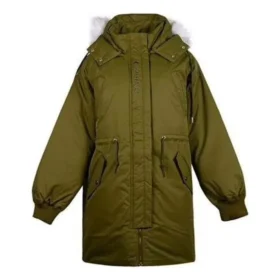 Lång dunjackor i asiatiska storlekar ”Olive Green”