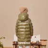 Lång dunjackor i asiatiska storlekar ”Olive Green”