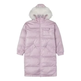 Lång dunjackor i asiatiska storlekar ”Pink”