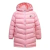 Lång dunjackor i asiatiska storlekar ”Pink Black”
