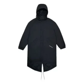 Lång trenchcoat i dun, asiatisk storlek ”Black”