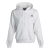 Långärmad hoodie med liten logotyp, vit