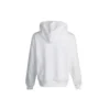 Långärmad hoodie med liten logotyp, vit