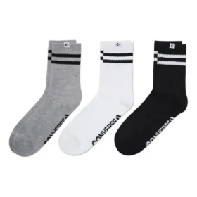 Logo Stripes Quarter Strumporer Tre parer ”Black Grey White” Logo Stripes Quarter Strumporer Tre parer ”Black Grey White”