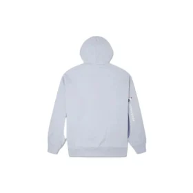 Löst sittande färgblockerad fleecefodrad hoodie ljusblå
