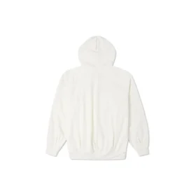 Löst stickad hoodie i krämvit