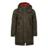 Mellanglång Sideline-jackor med tryck Asiatiska storlekar ”Olive Green”