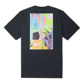 Neon Nature Graphic T-shirt Asiatiska storlekar ”Svart”