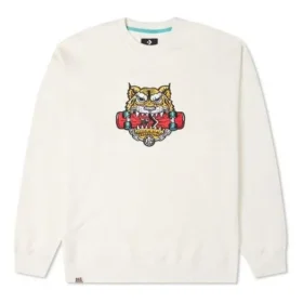 New Year-serien TIGER-mönster Rundhalsad sporttröja ”Milk White”