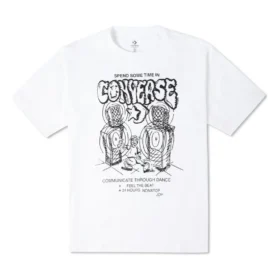 Nonstop Joy T-shirt med tryck Asiatisk storlek ”Vit”
