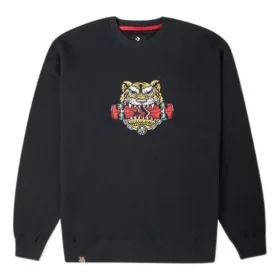 Nyårsserie Tiger Pattern Rundhalsad Sweatshirt Asiatisk storlek ”Svart”