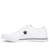 One Star Perforated Leather Low Top ”White Black”
