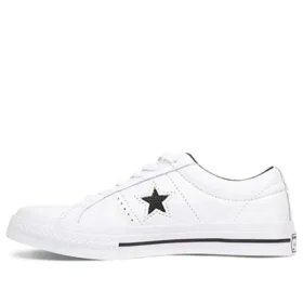 One Star Perforated Leather Low Top ”White Black”