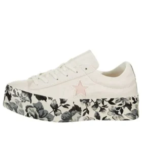 One Star Platform Ox Canvas-skor Vit/Svart/Rosa