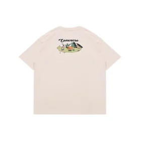 Outdoor Graphic Tee Asiatisk storlek ”Beige”