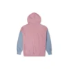 Oversized färgblockerad hoodie med huv, asiatisk storlek ”Pink Aura”