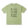 Oversized T-shirt med rolig grafik Asiatisk storlek ”Vitality Green”