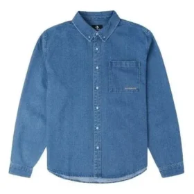 Oxford långärmad denimskjorta Asiatisk storlek ”Indigo Blue”