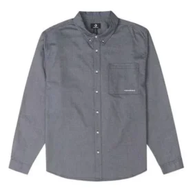Oxford-skjorta med knappar, asiatisk storlek ”Grey Blue”