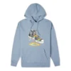 Paint Drip Graphic Pullover Hoodie Asiatisk storlek ”Vintage Blue”