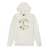 Peace & Unity Recycled Pullover Hoodie Asiatiska storlekar ”Egret”