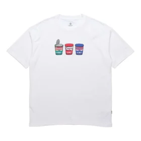 Pics Applique kortärmad T-shirt Unisex Vit