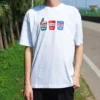 Pics Applique kortärmad T-shirt Unisex Vit