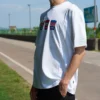 Pics Applique kortärmad T-shirt Unisex Vit