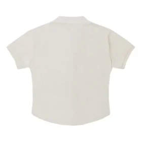 Pikétröja med broderade bokstäver i gradient Asiatisk storlek ”Vit”