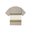 Pikétröja med färgblocklogotyp, asiatiska storlekar ”Beige White”