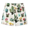 Plant Print Resort Short Asia Sizing ”Desert Sand Cactus Multi”