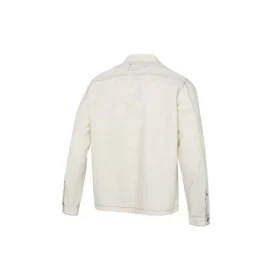 Pocket Woven Long Sleeves Jackor Asia Sizing ”White”