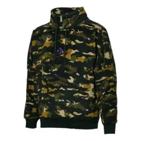 Polar Fleece Archive Camo Funnel Top Sweatshirt Asiatisk storlek ”Camo Green”