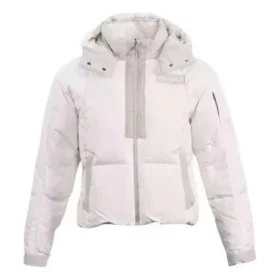 Premium kort dunjackor i asiatisk storlek ”Vit”