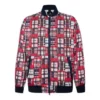 Printed Utility Bomber Asiatiska storlekar ”Red White”