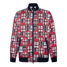 Printed Utility Bomber Asiatiska storlekar ”Red White”
